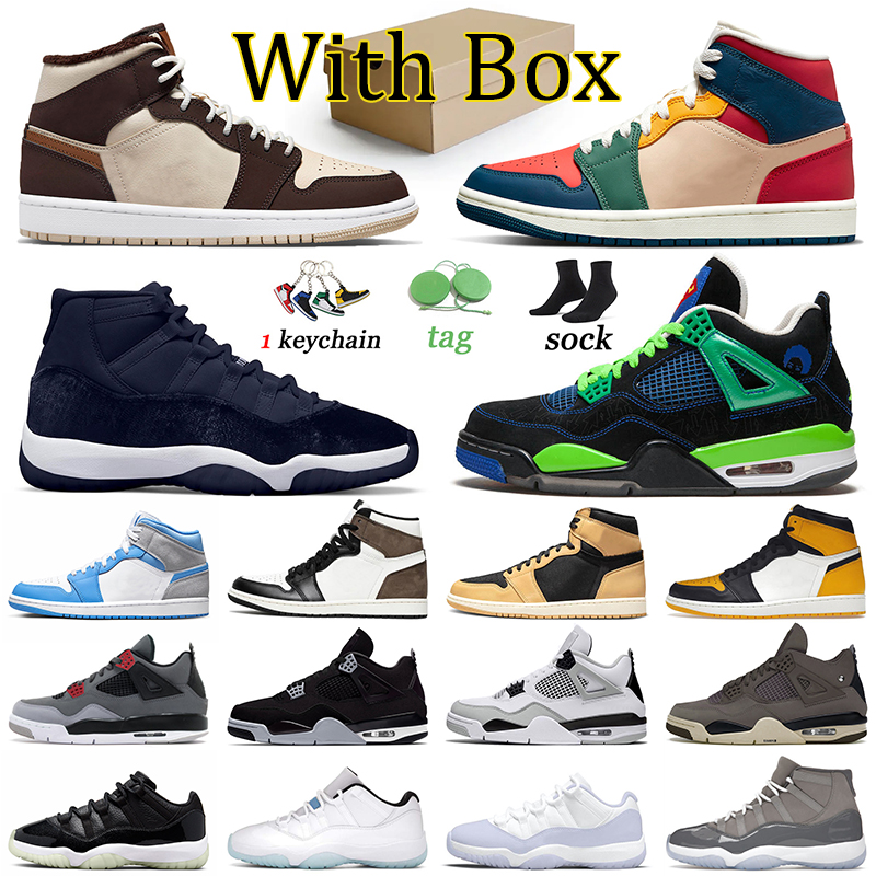 

Jorda 1 4 11 Basketball Shoes Jumpman 1s Jorden 4s Denim Yellow Toe Men Women Trainers Doernbecher Concord Offs White Sports Black Canvas 11s Sneakers Multi Color 36-47, A 36-47 low 72-10