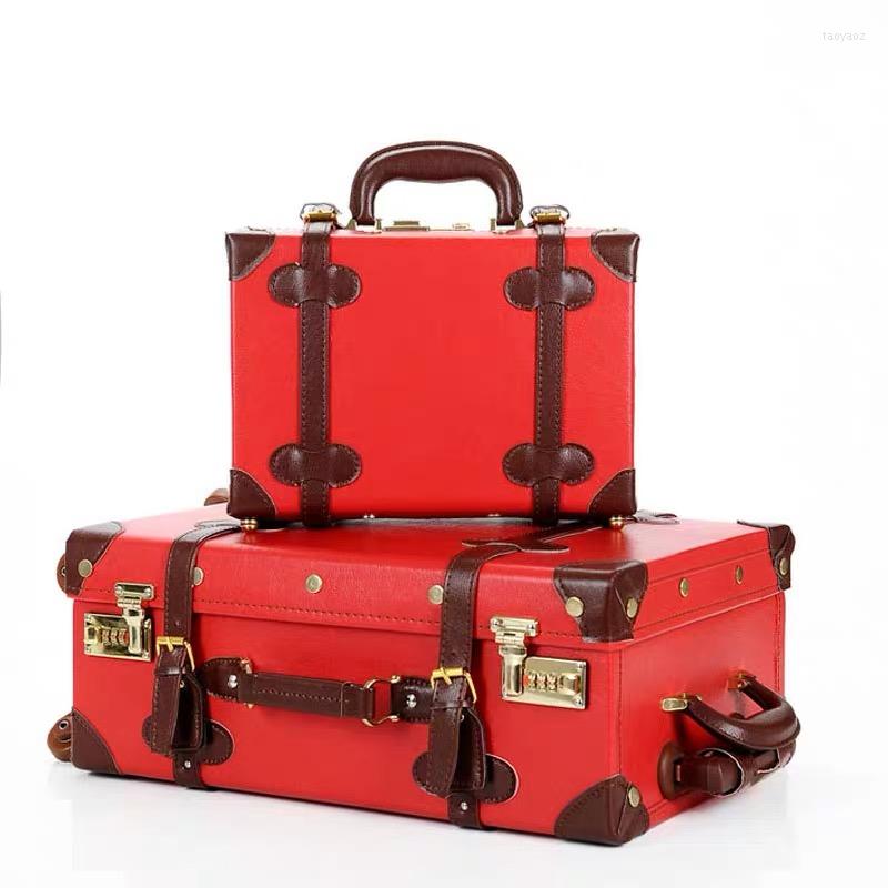 

Suitcases Carrylove Women Spinner Retro Suitcase Set 20"24" Trolly Bag Vintage Luggage With Wheels