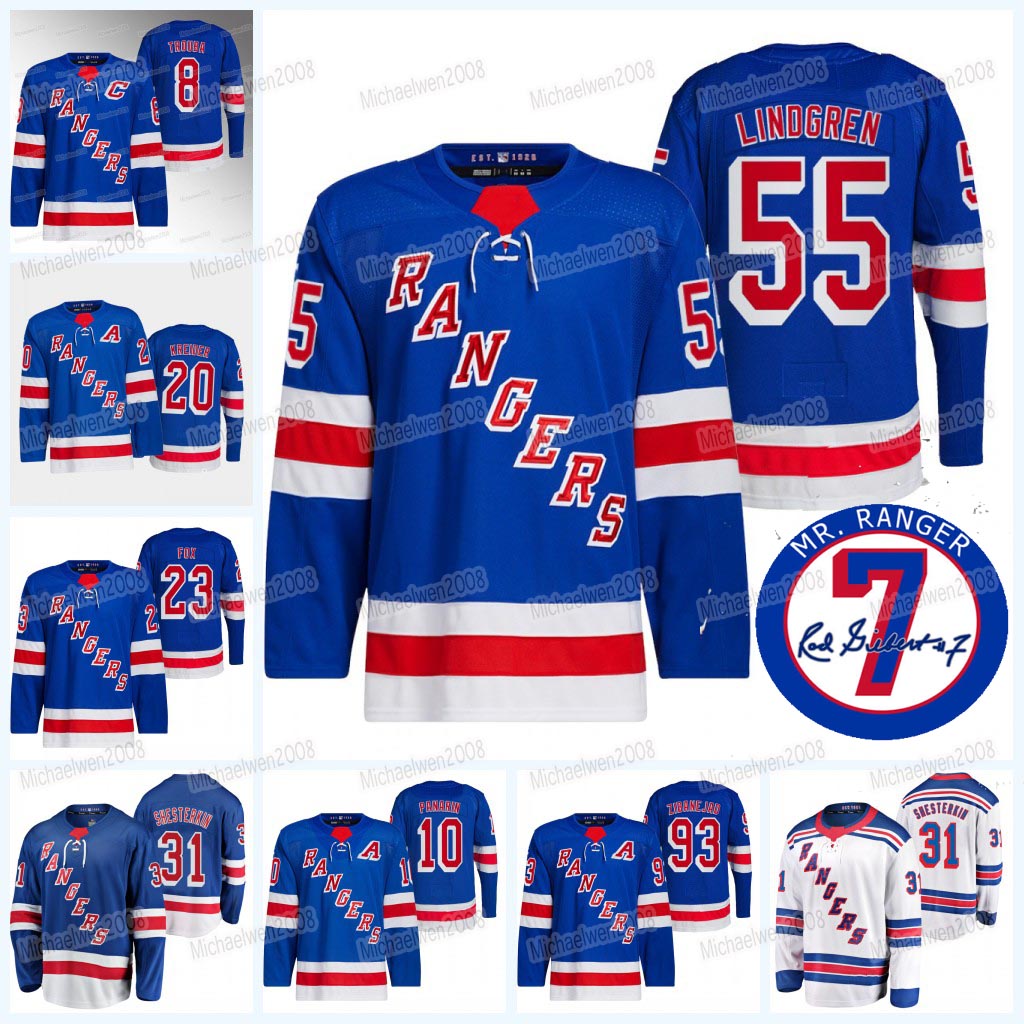 

New York Chris Kreider Jersey Rangers Ryan Lindgren Igor Shesterkin Mika Zibanejad Jacob Trouba Adam Fox Filip Chytil Alexis Lafreniere Artemi Panarin Kaapo Kakko, Navy blue