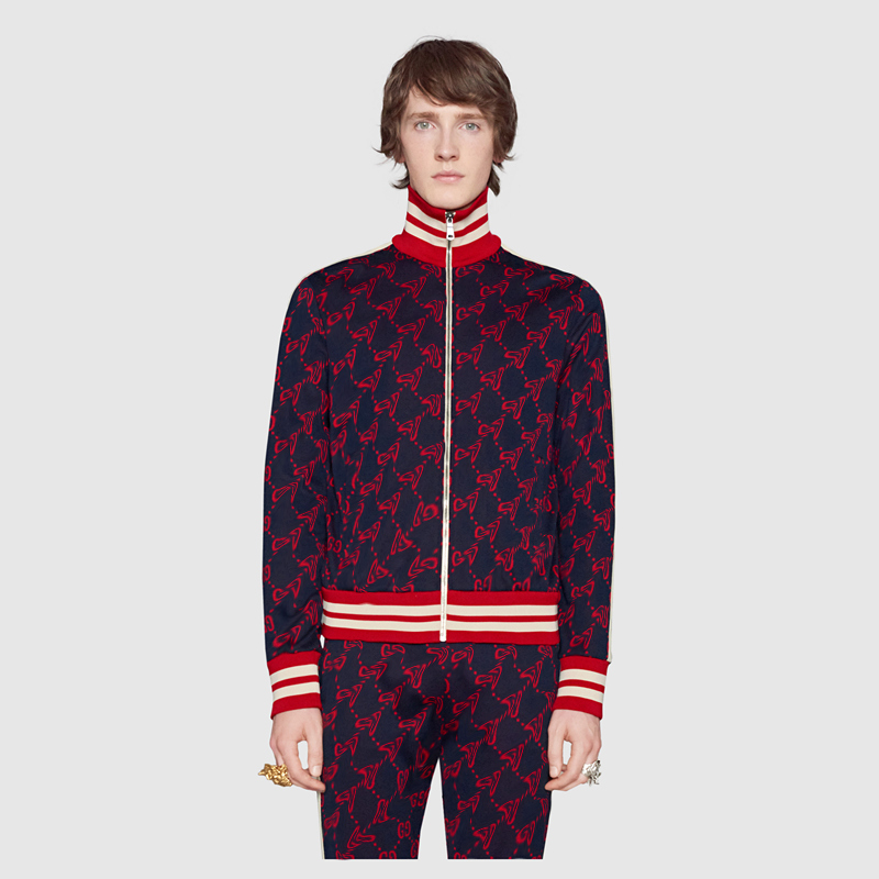 

Men Women tracksuits two pieces set jacket pants with letters and strips printed PP01