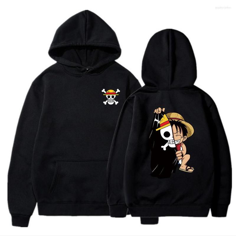 

Men' Hoodies Anime One Piece Men Women Fashion Luffy Pullover Oversized Hoodie Sweats Kids Hip Hop Coat Boys Mens Clothing Sudaderas, Black1