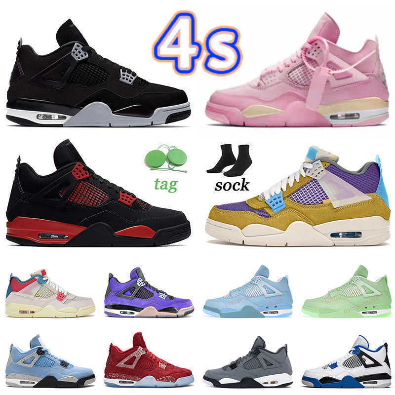 

men women basketball shoes 4 4s Black Canvas Union Desert Moss Analyzes Offs Noir White Cream Sail Red Thunder Raptors Gs Motorsports cool JORDON jordens, J07 40-47 neon