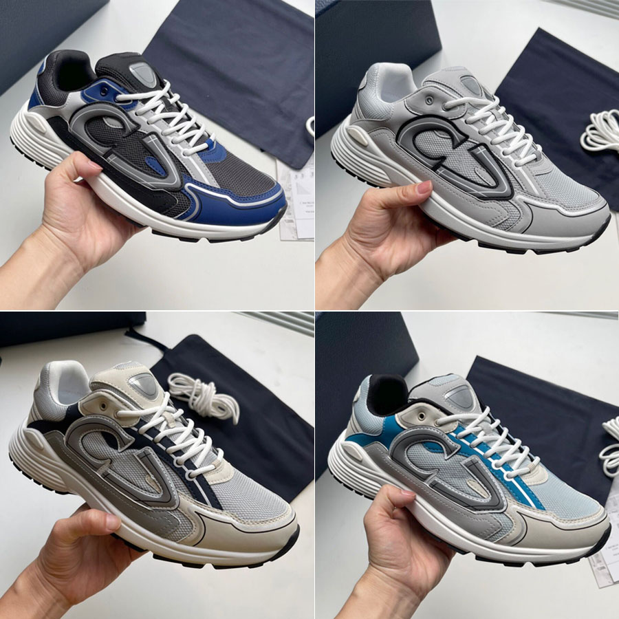 

Top sneakers men's women's B30 reflective casual shoes designer fashion retro thick bottom breathable splicing lacing gray black blue outdoor running size 35-45, Grey