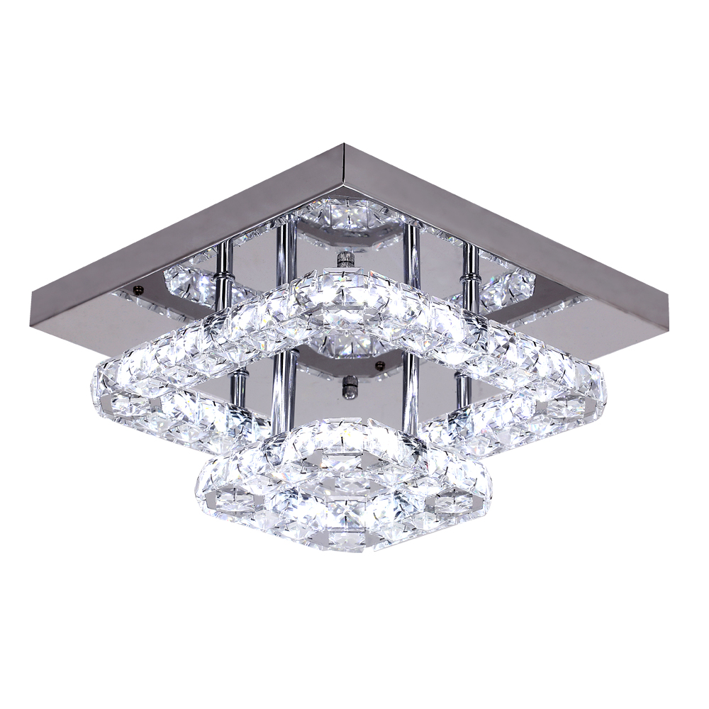 

Square K9 Crystal Ceiling Chandeliers Corridor Bedroom Pendant Light Cloakroom Decorative Lamp Indoor Lighting Chandelier Fixture