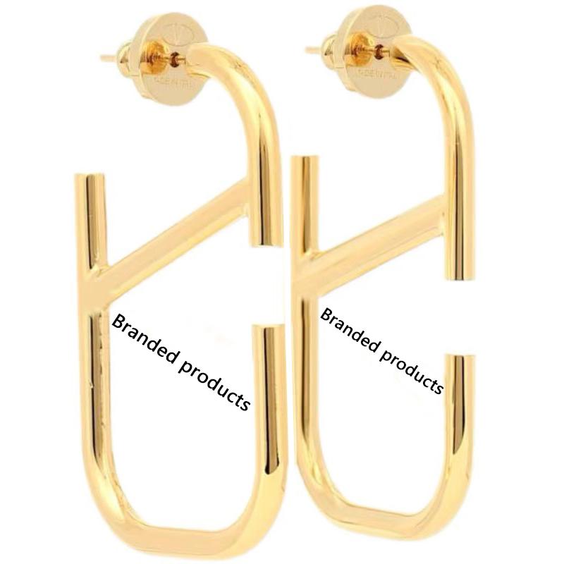 Bijoux Designer Studs Lettre de boucle d'oreille Femmes Boucles d'oreilles Fashion Golden Stud Lovers V Oreilles Boucles Femme Luxur