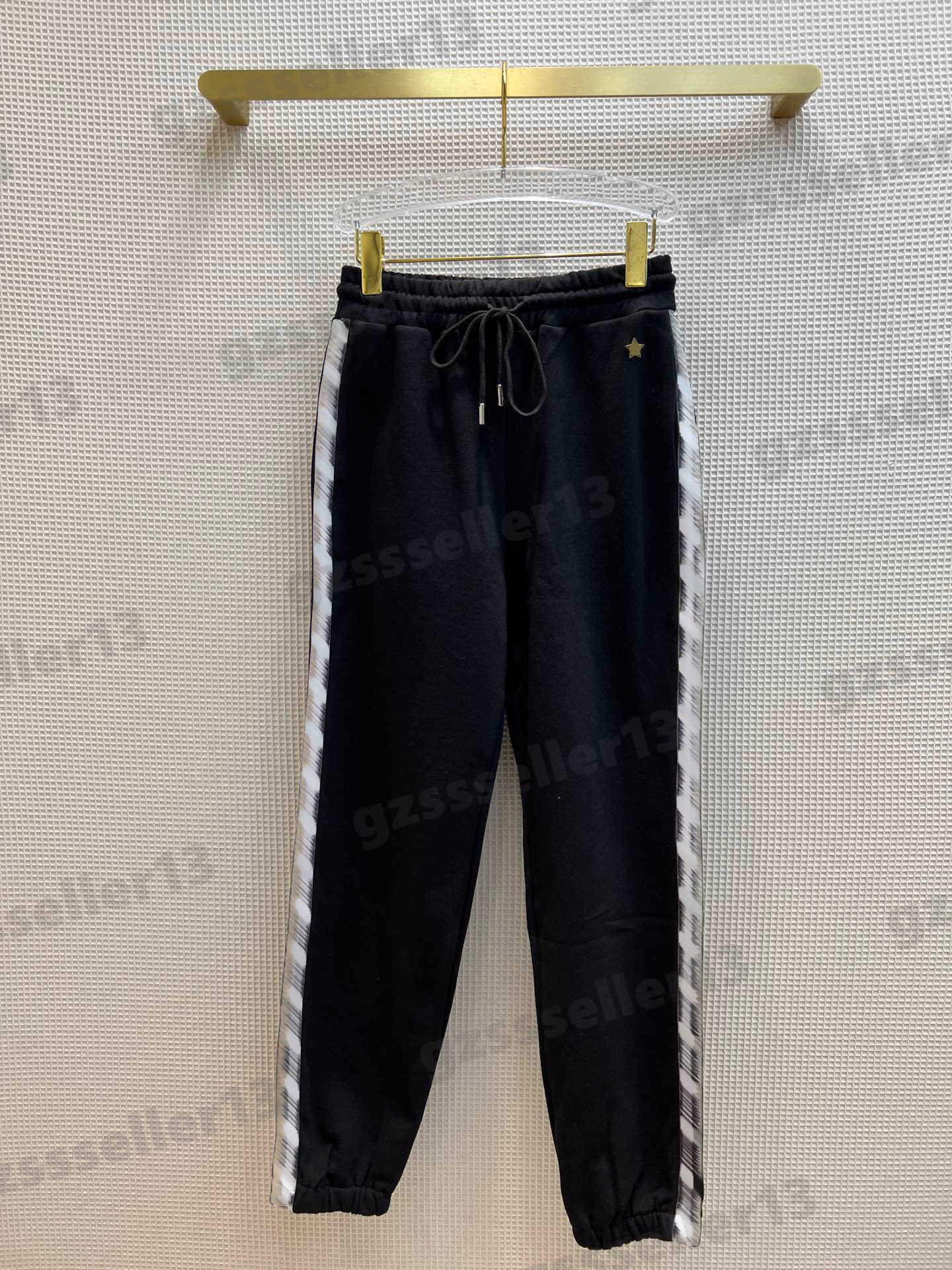 

Luxury Women Pants Elastic Waist Lace-up Legging Casual Pants Side Webbing Letters Decorated With Comfortable Fabric Trousers Designer Women Clothing 0912