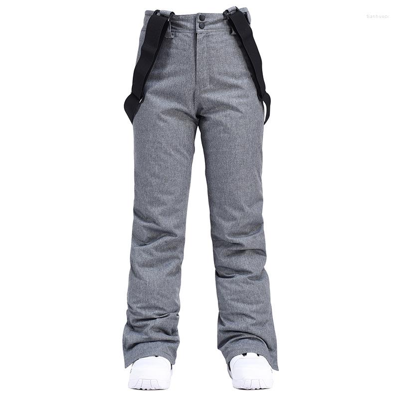 

Skiing Pants 2022 Snow Women Ski Men Winter Warm Clothes Female Snowboard Waterproof Male Trousers Overalls Jumpsuit, Picture shown
