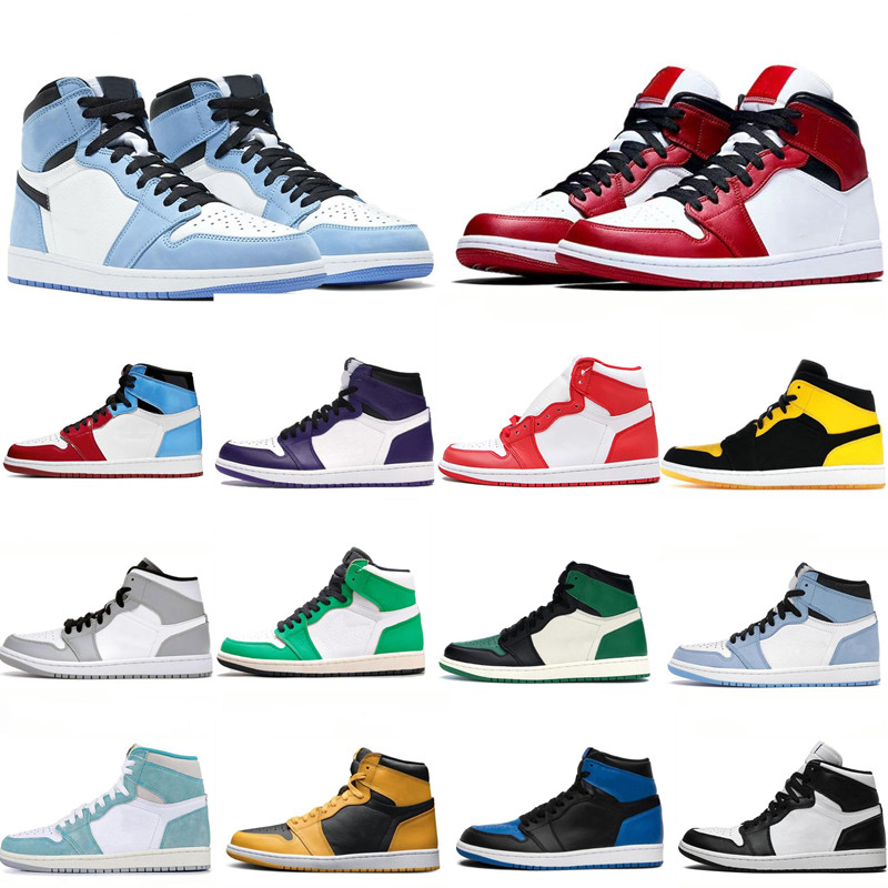 

Mens 1 High Og Basketball Casual Shoes Sneakers dunks Trainers University Blue Dark Mocha Bred Shadow 1S Bordeaux Unc Twist Seafoam Men Women, Box