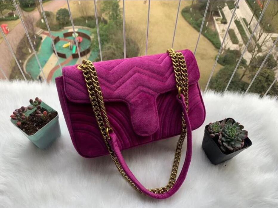 Sacs de créateurs Femmes Marmont Velours Sacs à bandoulière Haute qualité Mode Cuir Bandoulière Sacs à main Flap Marmonts Portefeuille Bourse Cla