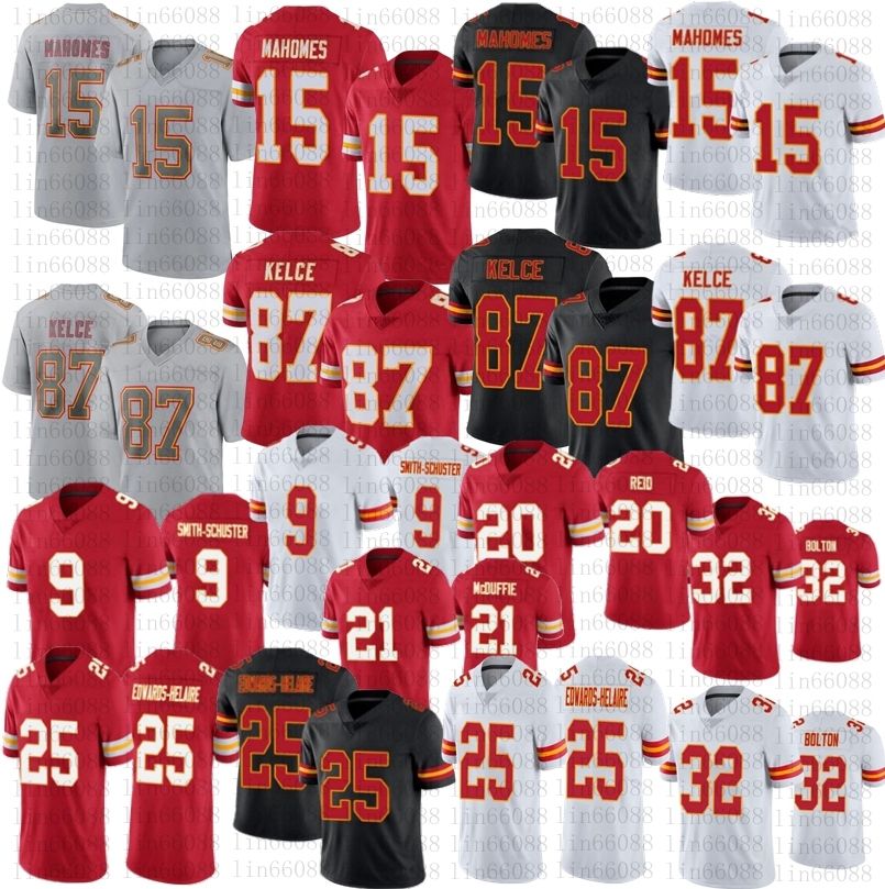 

23J Men Women Youth Patrick Mahomes football jersey Clyde Edwards-Helaire Chiefes Bolton Trent McDuffie Travis Kelce JuJu Smith-Schuster Justin Reid Gray Fashion, Patch+mens qz