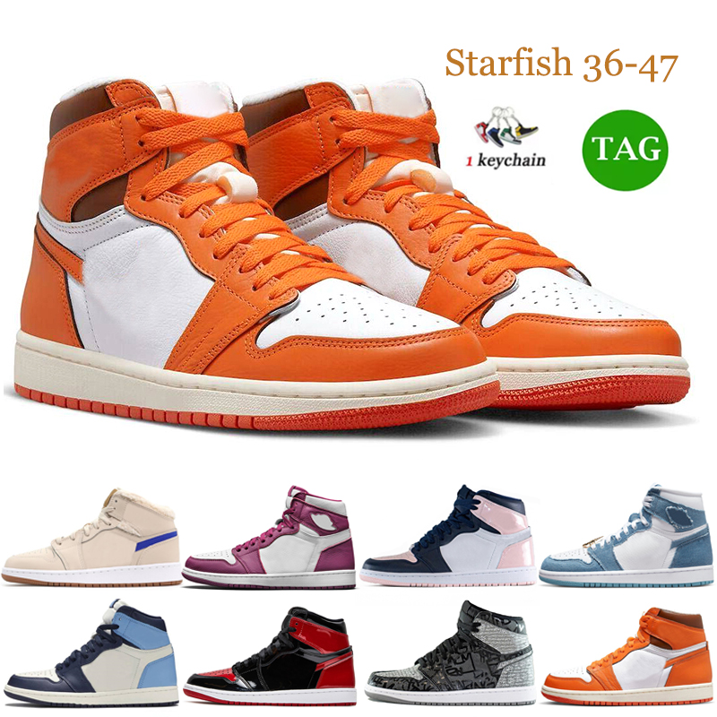 

Jumpman 1s Starfish 0Triple Black Basketball Shoes 1s Sports Shoes OG High UNC TS Fragment Reverse Mocha Obsidian Designer Sneakers Trainers 36-45, Pherspective 36-46