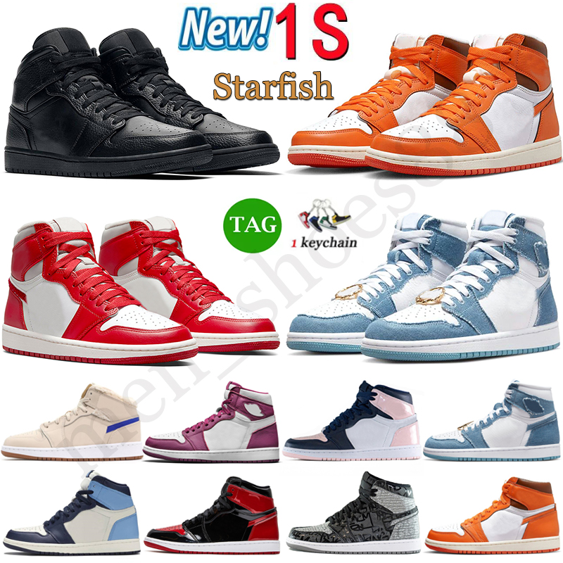 

Mens New Starfish 1s Basketball shoes 0Triple Black low high TS Fragment Denim University Blue unc men women Designer sneakers 36-45, Pherspective 36-46