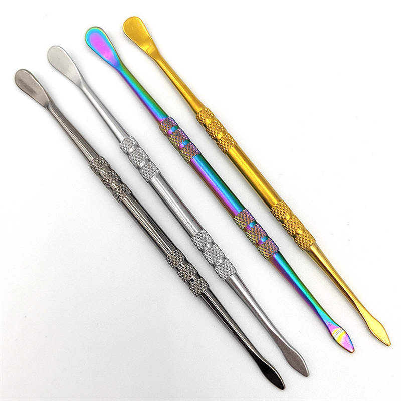 

Rainbow SS Wax Dab Tool E Cig Accessories Double Headed 120mm Smoking Pipe Bong Tobacco Cleaner Vaporizer Pen Atomizer Dry Herb Dabber Nail Concentrate Daber Banger