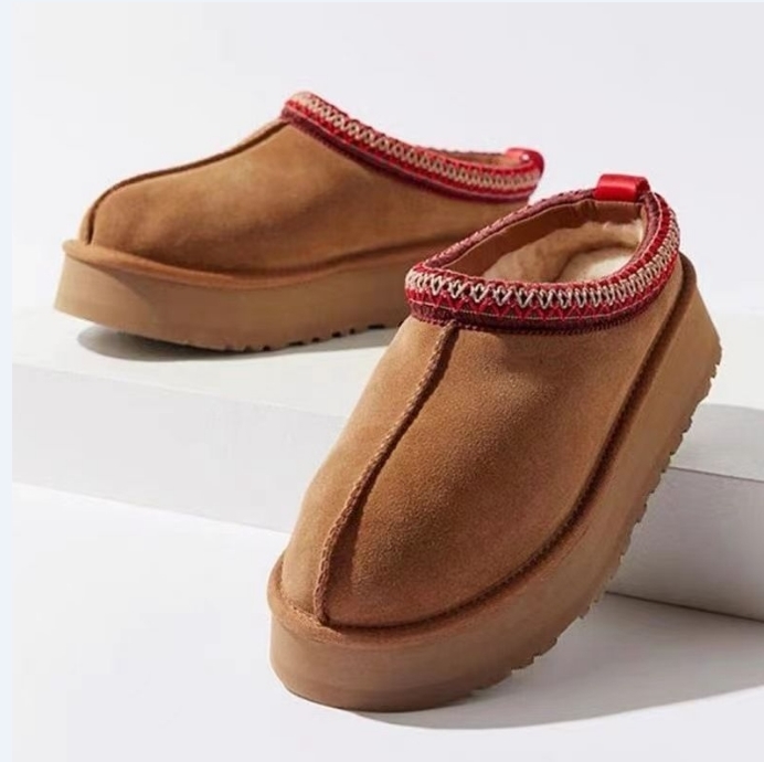 

classical AUSG Platform Woman Winter Boot Designer Ankle Boots Tazz Shoes Chestnut Black Warm Fur Slippers Indoor Booties
