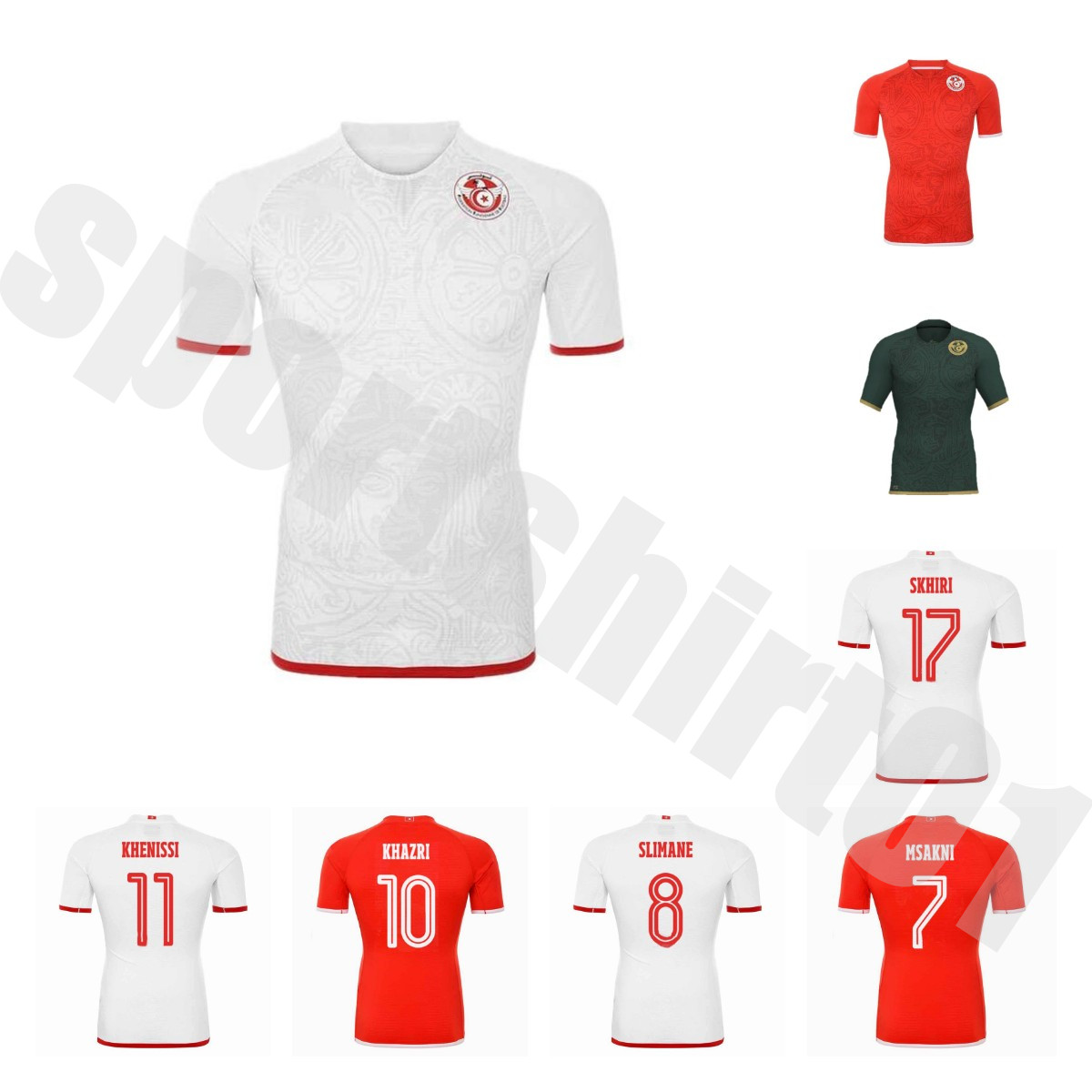 

New Thai quality 22-23 Tunisia AFCON Soccer Jerseys Maillot de Foot 2022 Home #7 MSAKNI #10 KHAZRI Shirt Sliti Hannibal KHALIFA SASSI MAALOUL Tunisia Football uniforms