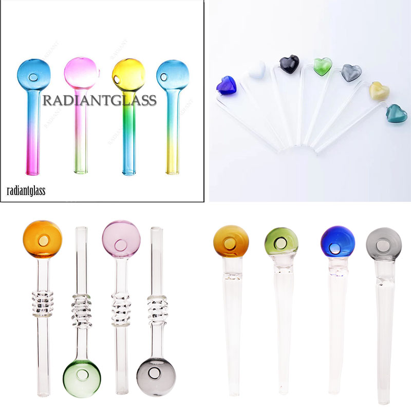 

smoking pipes Pyrex Glass Oil Burner Pipe Clear Tube Thick Hand Tobacco Dry herb