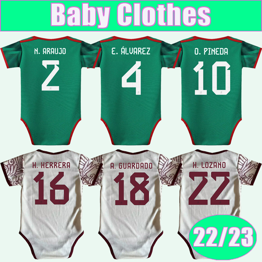 

22 23 Mexico Soccer Jerseys National Team Baby ClothesCHICHARITO H. LOZANO A. GUARDADO Home Away R. JIMENEZ Football Shirts Uniforms, Bb11408 22 23 home no patch