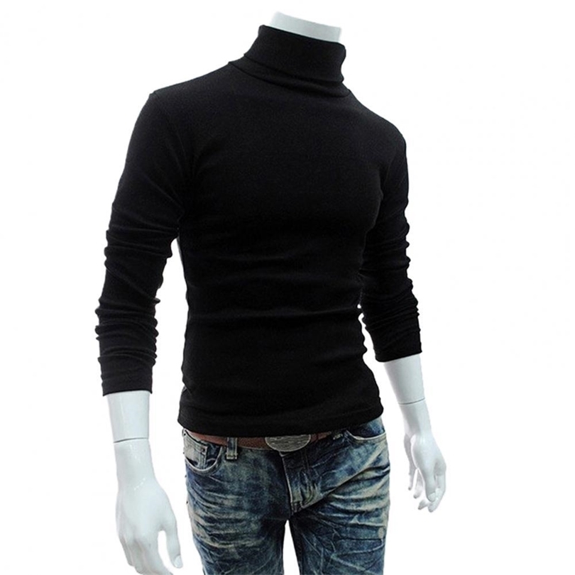 Mens Sweaters Tops Sweaters Knitted Pullover LongSleeve Turtleneck Men Pullover Soft Stretchy Knitted Shirt for Autumn Winter Knitted Sweaters 22