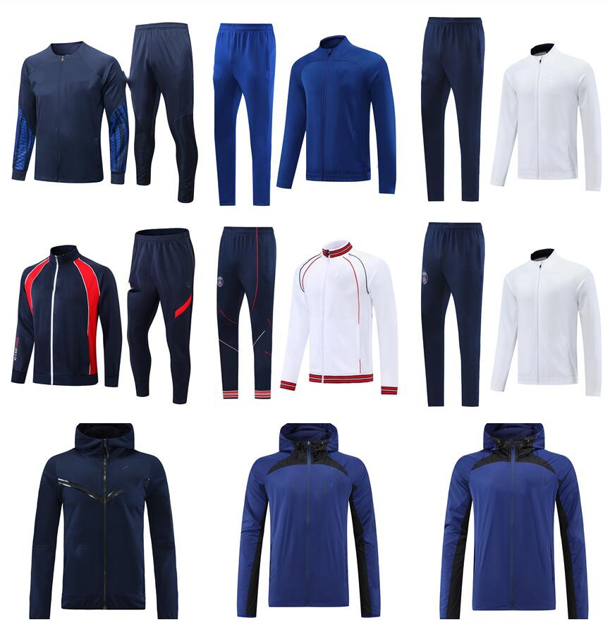 

2022 2023 adult tracksuit pSGS soccer tracksuits Survetement 22 23 chandal futbol MBAPPE HAKIMI MARQUINHOS VERRATTI football jacket away the third training suit