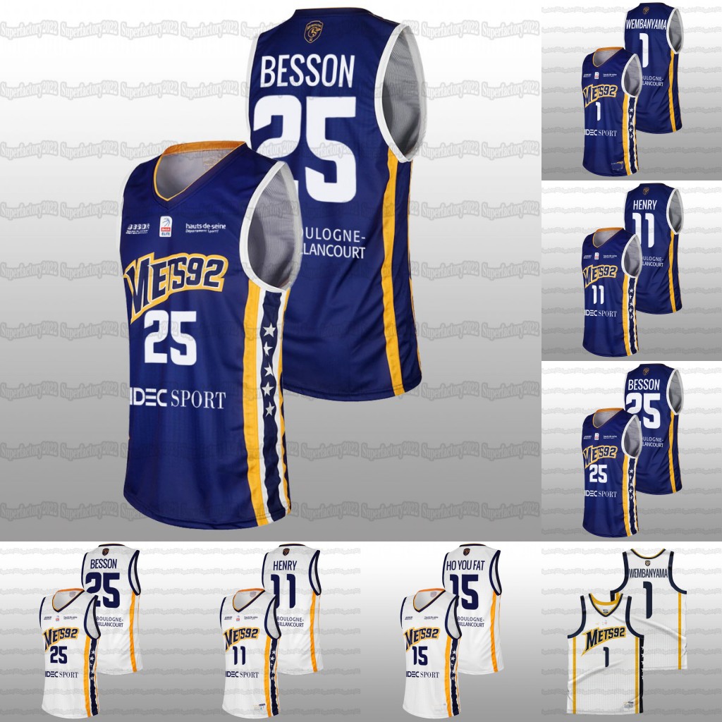

Metropolitans 15 Steeve Ho You Fat French Basketball Jersey 1 Victor Wembanyama 11 Aaron Henry 25 Hugo Besson Jerseys Men Women Youth, 15 purple