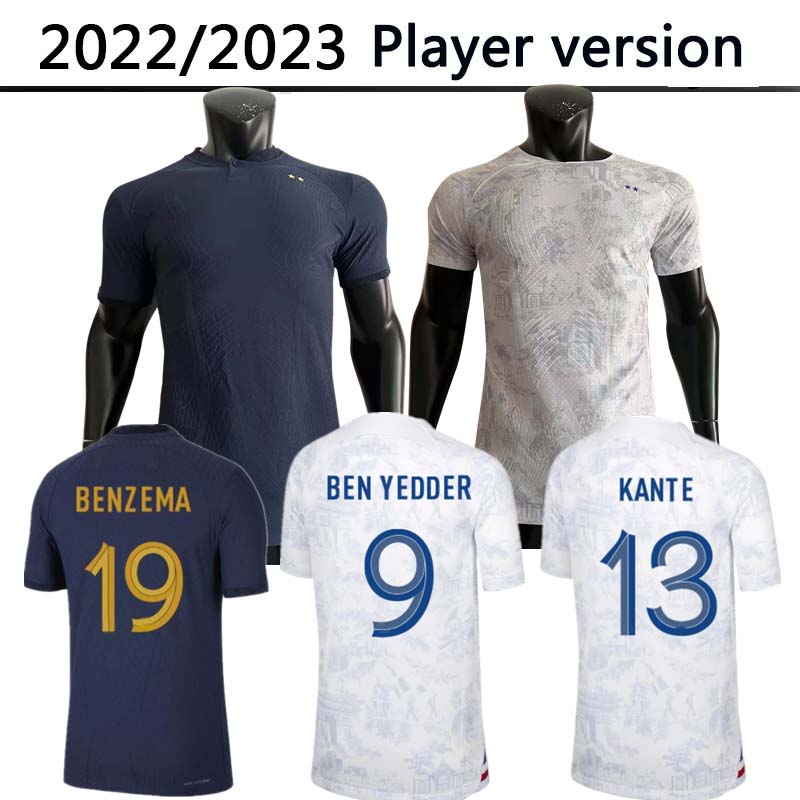 

22 23 player version soccer jersey BENZEMA MBAPPE GRIEZMANN French KANTE POGBA ZIDANE GIROUD MATUIDI Kimpembe VARANE PAVARO equipement Maillot de football shirt