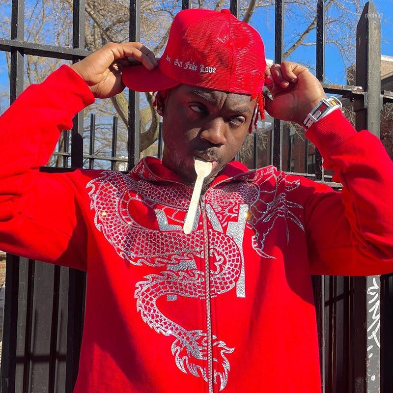 

Men's Hoodies Men Hoodie Full Zip Up Sport Coat Autumn Winter Thick Print Graphic Jacket Vintage Hip Hop Long Sleeve Hooded Sweatshirt, Black