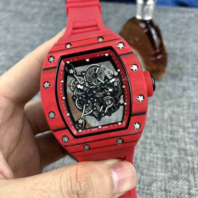 

multi-function SUPERCLONE watches wristwatch Luxury richa milles designer Chao red carbon fiber men's fully automatic mechanical watch hollo ZI2O, Same price