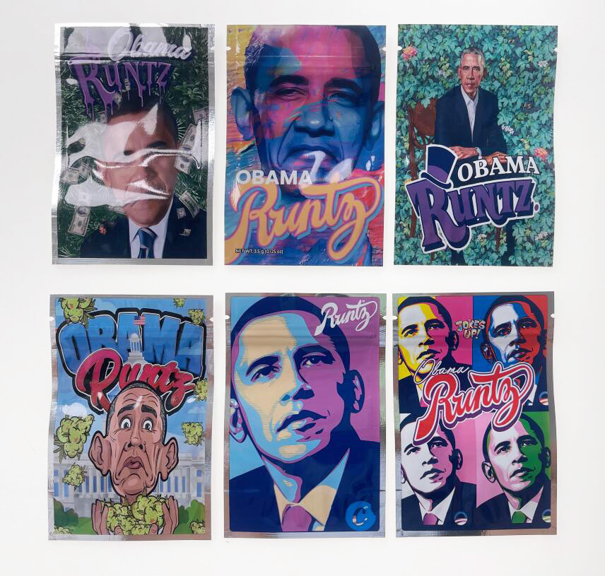 

Obama Runtz Mylar Bags 3.5g Packaging For Custom Printed Smell Proof Bag