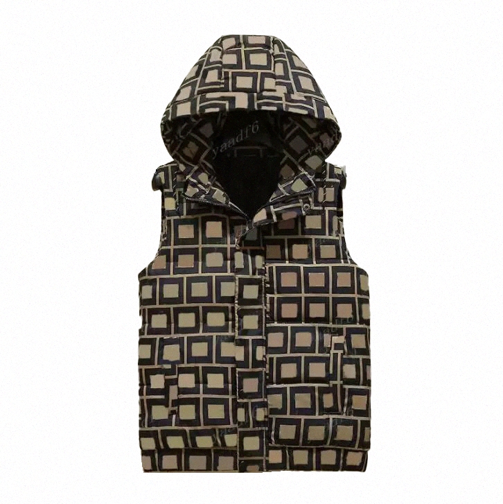

Designer Autumn Winter Mens Down Vest Printed Letters Sleeveless vest Loose Casual Hooded Thick Coat Fashion Warm M L XXL XXXL 4XL y5v9#, Hi