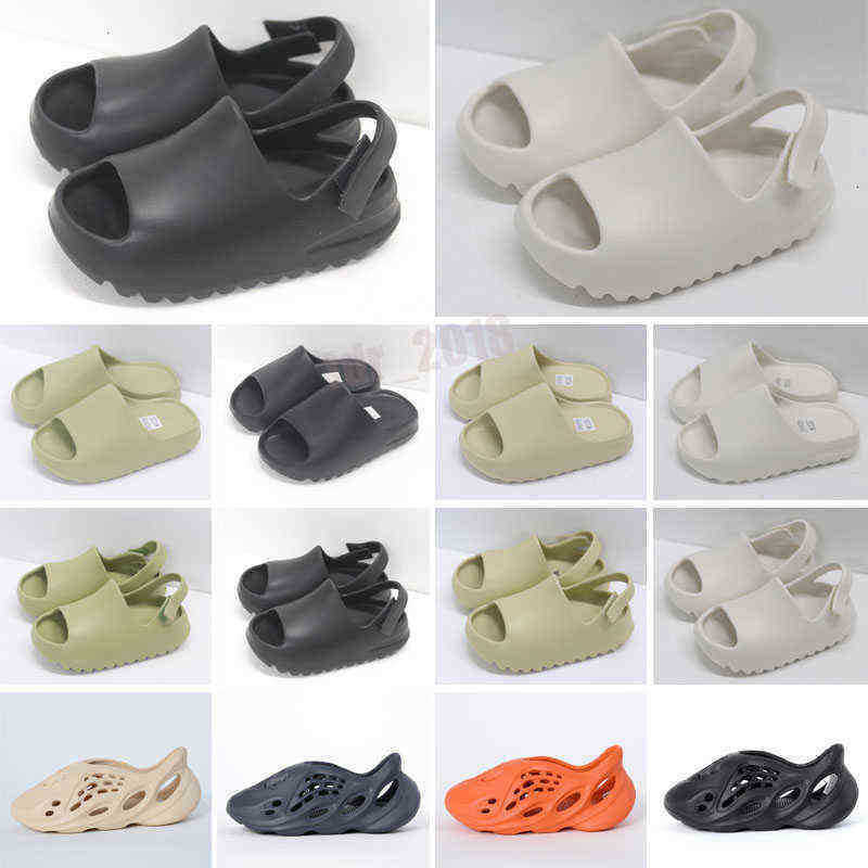 

Runner Fashion EVA Foam Kan Slides Toddlers Infants Kids Childrens Slippers Triple Red White Black Desert Sand Bone Resin Sandals fashion 01, Color 2