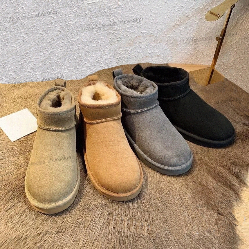 

Classic designer australian women boots Warm USA GS 585401 womens men boot Mini Ankle bailey inter Satin Full fur Fluffy furry dune buckle snow wgg Half uggity, Shoesalon