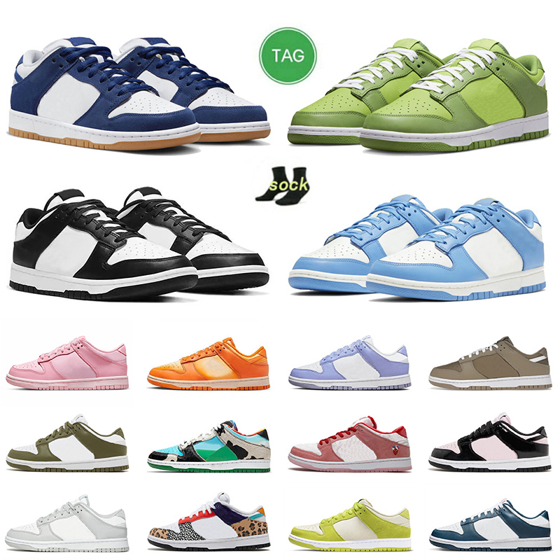 

2023 Authentic OG Platform Sneakers Shoes Mens Women SB Chlorophyll Panda Black White Coast Grey Fog Triple S Pink Chunky Skate UNC Outdoor Low Runner Trainers Size 13, A75 medium olive 36-45