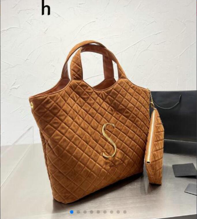 

Women 2pcs/set shoulder bag crossbody designer composite handbag bag velvet purse luxury card holder the totes bags wallet cross body handbags backpack, Brown