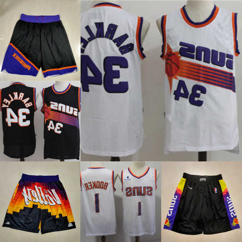 

Basketball Jersey Phoenix''Suns''Men Jersey Throwback Steve 13 Nash Charles 34 Barkley Devin 1 Booker Chris 3 Paul Basketball Shorts Jerseys, Color