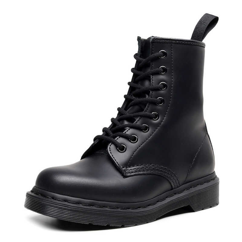 

Autumn Winter Men Genuine Leather Boots Dottor Martins Fashion British Style Big Size 47 48 Black Line Dropshipping 1008