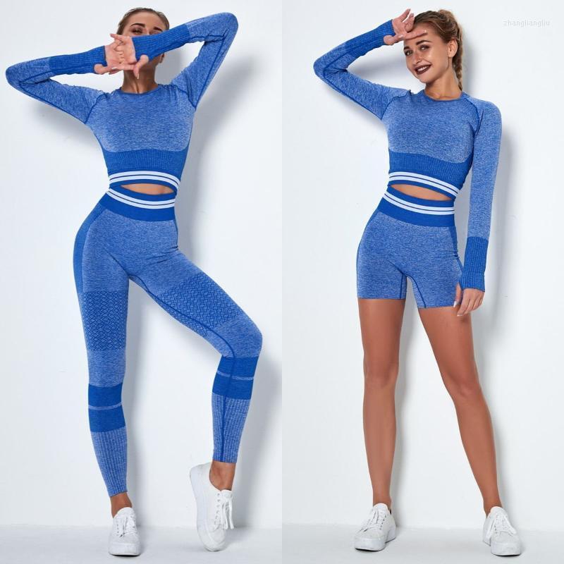 

Yoga Outfit 2/4PCS Seamless Leggings Women Fitness Set Ropa Deportiva Mujer Gym Clothing Track Suit Pants Sports Bras Workout, Dark grey-2pcs-b