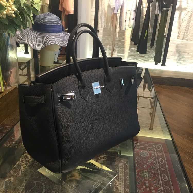 Designer Bags Luxury Brand Hermee Litchi Pattern 25 30cm Synchronous Original Himalayan Birkinbags Grained Leather Bag Gold Buckle Calfskin REVF