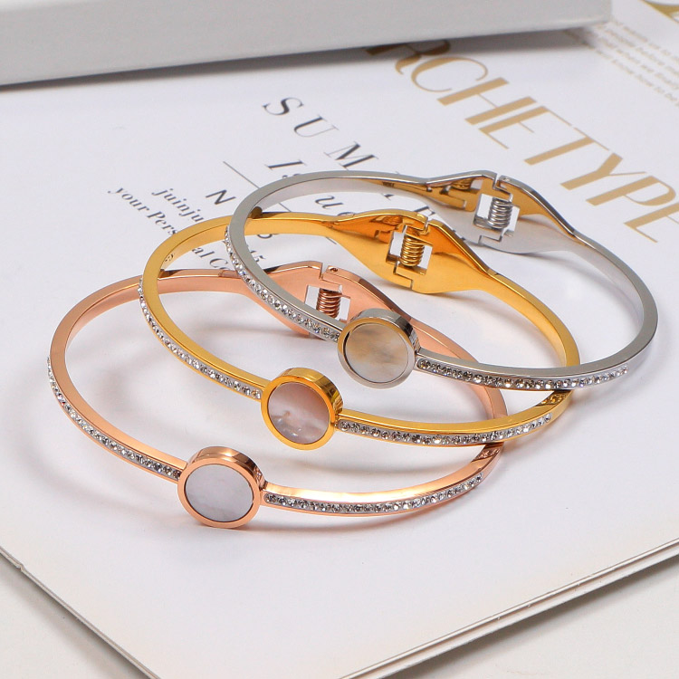 

designer bracelet Natural shell bracelets designers bangle jewellery bangles jeweler luxury rose sliver gold Classic Titanium Steel Never Fade Not Allergic