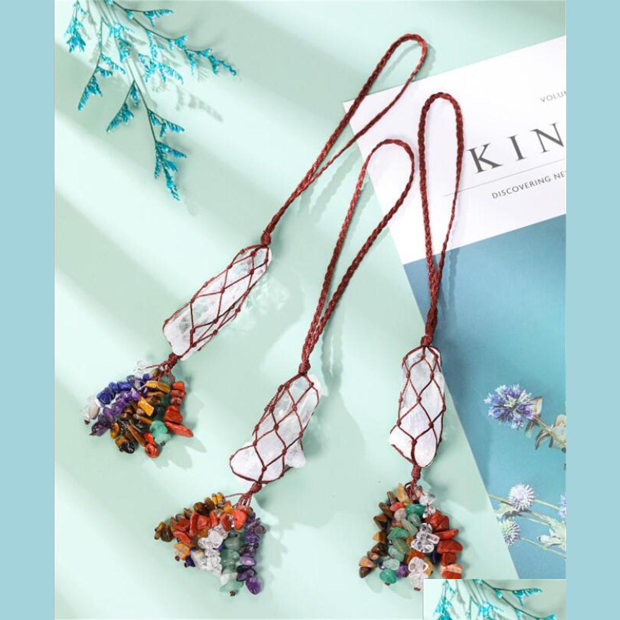 

Christmas Decorations Christmas Decor Quartz Hanging Ornament 7 Chakra Healing Crystal Gemstones Tassels For Car Rear View Mi Brhome Otweb