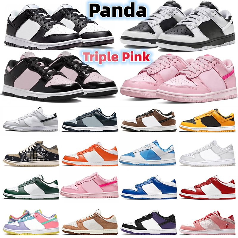 

2022 New Triple Pink Panda men women shoes White Black UNC Grey Fog Team Green Kentucky Syracuse Sail mens trainers womens outdoor designer sneakers
