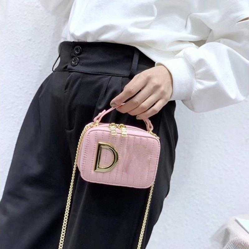 

Women's handbag dg designer bags classic letter chain shoulder bag fashion mini tote Crossbody Bag wallet tide brand 13cm, Red