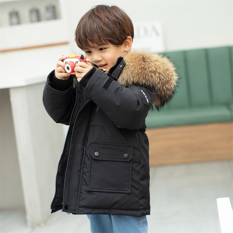 Down Coat Winter White duck down Jacket Boys Parka Thick Warm Baby Outerwear 2 12 Yrs Kids toddler girl clothes Teenage clothing 221007 J260805