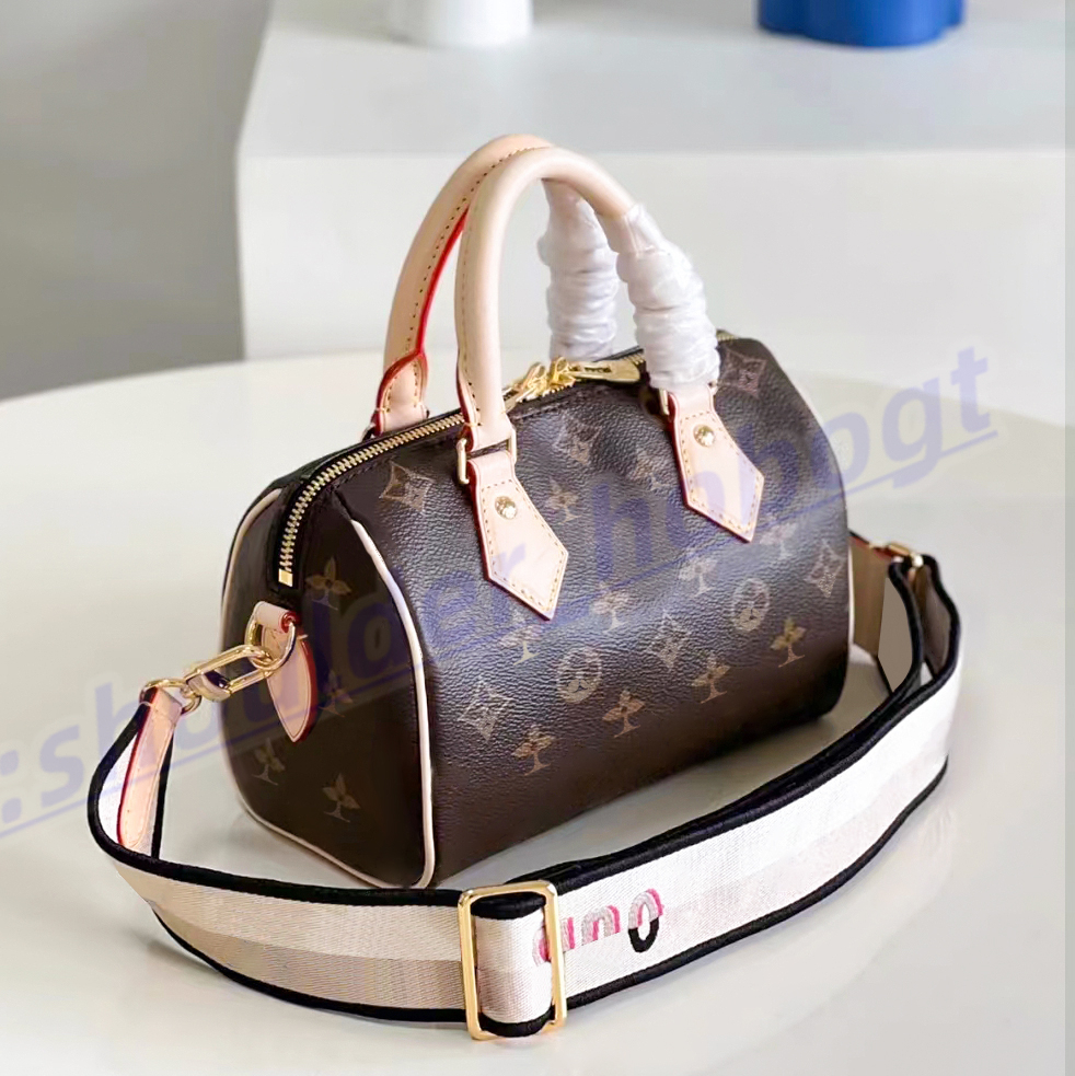 

Luxurys Designers SPEEDY NANO 20 25 Shoulder Bag M81085 M46234 bandouliere leather clutch pochette handbag classic Mini Women's men famous handbags tote crossbody, Carton