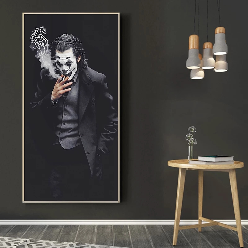 

Canvas painting Modern Style Handsome Man Joker Movie poster Wall Art Nordic Posters and Prints Wall Pictures for Living Room Decoration