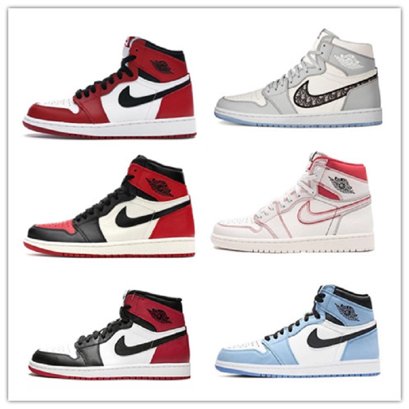 

A03 Nike Jordan 1 Hot Outdoor slippers Casual Sneakers Cushion Sports Men Women Running Shoes General Breathable Basketball Shoes Mesh size 36-44