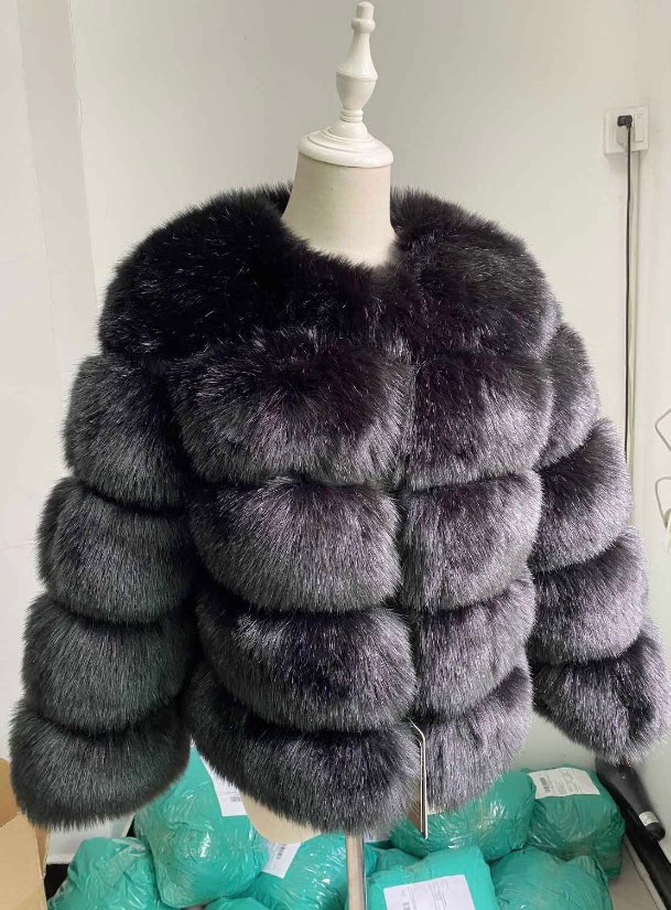 

EDC8 -3XL Faux Fur Women 2022 Winter Top Fashion Pink Fur Coat Elegant Thick Warm Outerwear Fake Woman Jacket