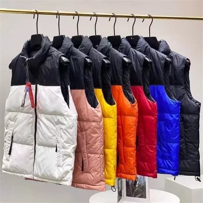 

2023 Canada New Fashion Mens Winter Vest Womens Down Jacket Couples Parka Outdoor Warm Feather Outfit Outwear Multicolor Vests Size M-3XL, A style orange