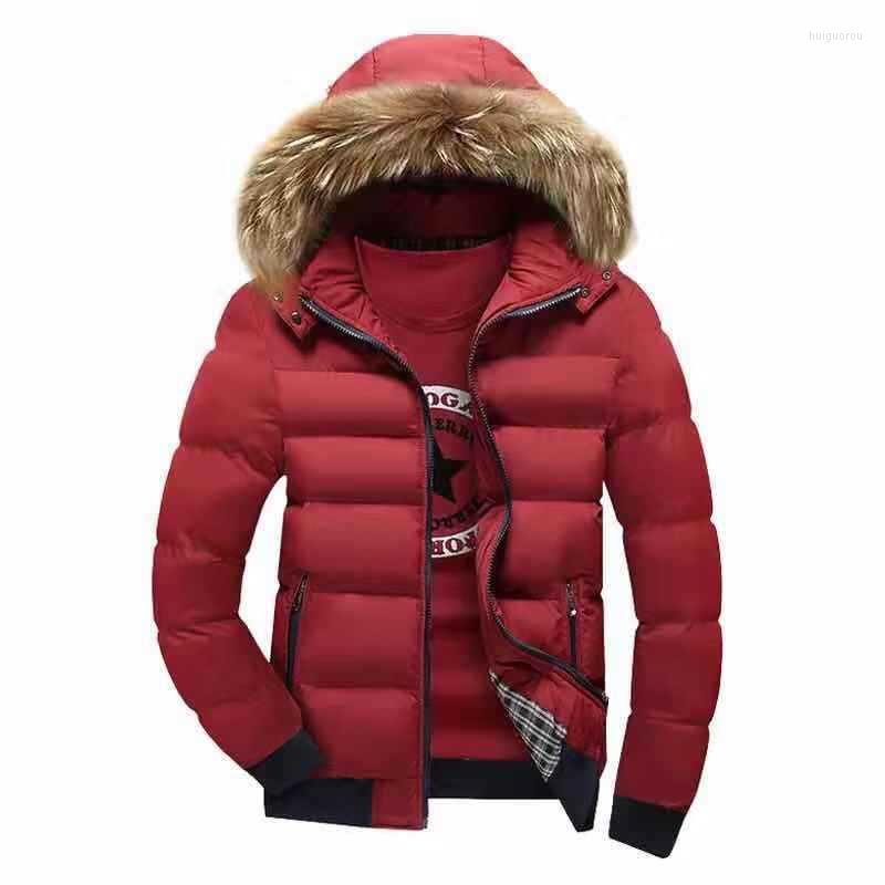 

Men's Jackets Autumn Winter 2022 Men Jacket Windbreaker Hooded Men's Hoodies Parka Coat Outerwear Clothing Detachable Cap Collar, Khaki blue
