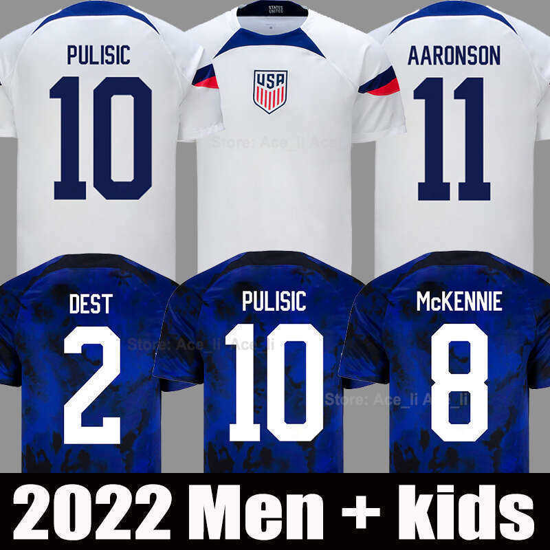 

2022 PULISIC USA AARONSON soccer jersey McKENNIE world cup 22 23 united states football shirt REYNA DEST ERTZ ALTIDORE MORGAN LLOYD America, 2022 home