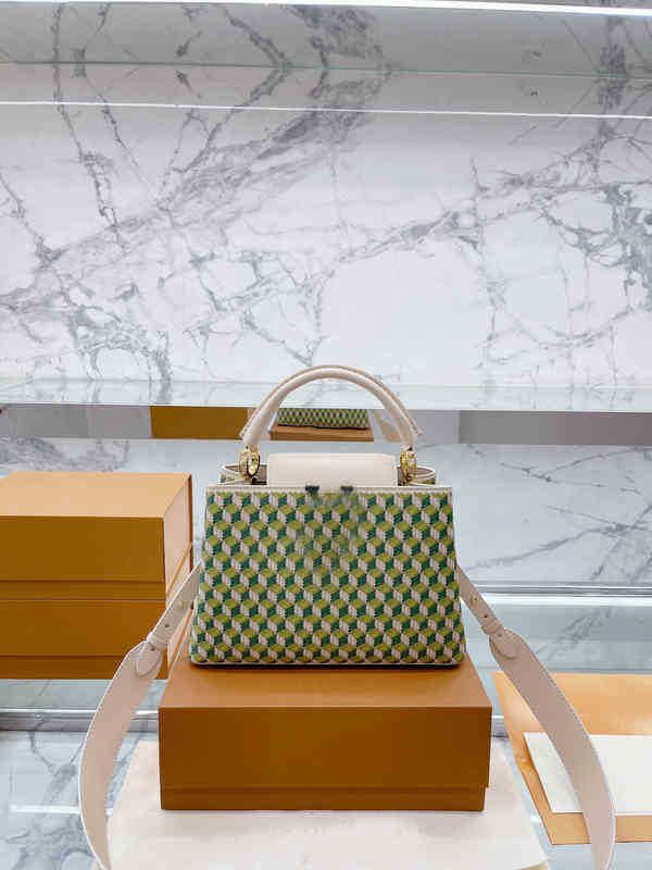 Automne et hiver Nouveau sac ￠ ￩paule fourre-tout Sac de cr￩ateur de sacs ￠ main Green Women pour sac ￠ main Fashion de luxe en cuir polyvalent s